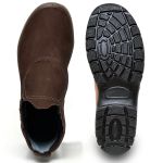 Bota de Segurança Reforçada Em Couro Legítimo Chocolate