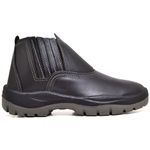 Bota de Segurança Reforçada Em Couro Legítimo Preto