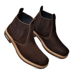 Botina Masculina Nobuck Solado Bidensidade Chocolate