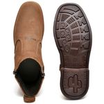Botina Masculina Ziper Solado Texas Bico Quadrado Rato 