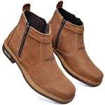 Botina Masculina Ziper Solado Texas Bico Quadrado Rato 