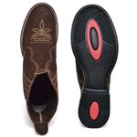 Botina Country Texana Masculina Nobuck Chocolate