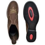 Botina Country Texana Masculina Nobuck Petróleo 