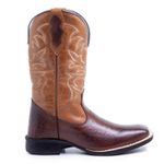 Bota Texana Caramelo Estampa Avestruz