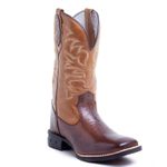 Bota Texana Caramelo Estampa Avestruz