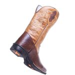 Bota Texana Caramelo Estampa Avestruz