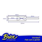 Etiqueta Serrilha Dobravel - 102x15 - Bopp Brilho - 1 Carreira - Rabicho Esquera Branco Pack 12 Rolos g