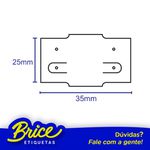 Etiqueta Tag Brinco 1 Furo - 35x25 - Couche x Bopp - 2 Carreiras - Furo Cima Branco 3600 Etiquetas g
