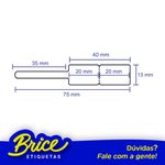 Etiqueta Serrilha Dobravel - 75x13 - Bopp Brilho - 1 Carreira - Rabicho Esquera Branco 2795 Etiquetas g