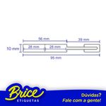Etiqueta Serrilha DobrÁvel - 95x10 - Bopp Brilho - 1 Carreira - Rabicho Esquera Branco 985 Etiquetas p