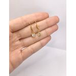 Brinco Coração de Zircônia Pendurado