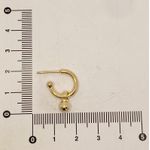 Brinco Argola com Bolinha Pendurada