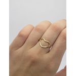 Anel Coração Grande Vazado 1mm