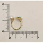 Anel Pérola com Flor Regulável 2mm