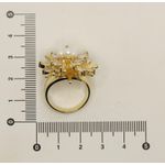 Anel Com Zircônia e Pérolas