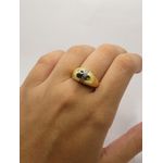 Anel Abaulado com Zircônias 2mm