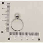 Anel de Bola Liso Ródio