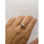 Anel de Bola Liso Ródio