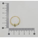 Anel Cruz com Zircônias Verde 2mm