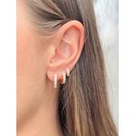 Trio de Argola Cravejada Dupla Fileira 