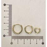 Trio de Argola Cravejada Dupla Fileira 