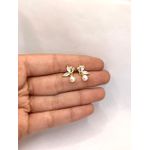 Brinco De Zircônia Com Uma Pérola