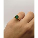 Anel Solitário Verde 