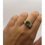 Anel Pedra Zircônia Verde