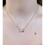 Colar Com Pingente Laço Cravejado