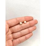 Brinco Pérola 6mm Com Garrinha