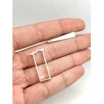 Brinco Argola Quadrada Folheado a Prata