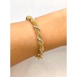 Bracelete Torcido Ródio e Dourado
