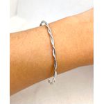 Bracelete Torcido Ródio Branco 