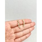 Brinco Rosca Liso E Cravejado