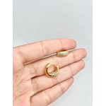 Argola Click Grossa Com Zircônias 