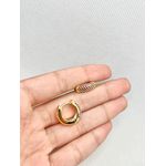 Argola Click Grossa Com Zircônias 