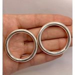Brinco Argola Redonda Frontal Folheado a Prata