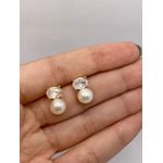 Brinco Pérola com Zircônia 