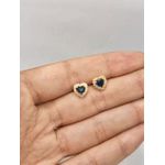 Brinco Coração com Zircônia