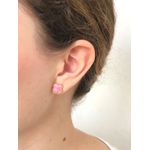 Brinco Trevo Rosa 