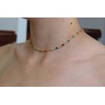Choker Retângulos Coloridos 35cm + Extensor