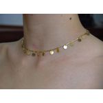 Choker Círculos Pendurados 35cm + Extensor
