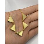 Colar com Triângulos 40cm + Extensor
