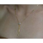 Colar Gravatinha Laço de Zircônia 45cm + Extensor