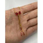 Colar Gravatinha Laço de Zircônia 45cm + Extensor