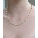 Colar Margaridas e Pérolas 45cm