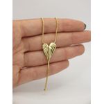 Colar Gravatinha Coração Zircônia 45+5cm