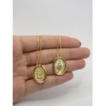 Colar Nossa Senhora das Graças Medalha Giratória 45cm