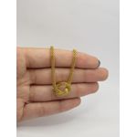 Colar Roliça Nó 3mm 40+10cm