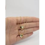 Colar 2x1 Coração 40/45+5cm